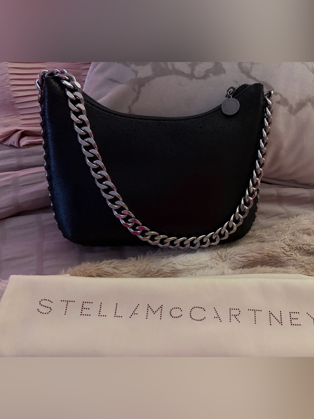 Stella McCartney Falabella Zip Mini Shoulder Bag Black